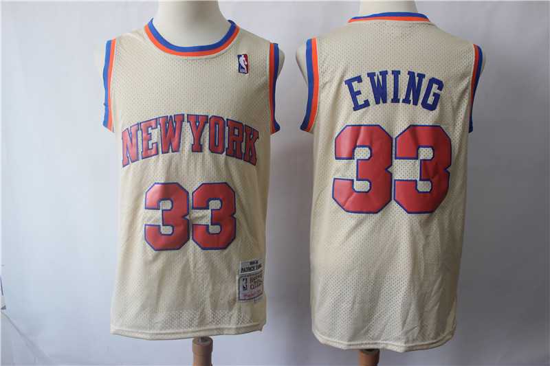 Knicks 33 Patrick Ewing Cream Hardwood Classics Stitched NBA Jersey,We sell and wholesale Knicks 33 Patrick Ewing Cream Hardwood Classics Stitched NBA Jersey on line form chian!